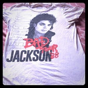 Michael Jackson Bad Tour Concert T-Shirt Sz Small